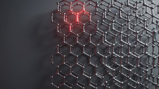 Abstract Graphene Molecular Structure Animation