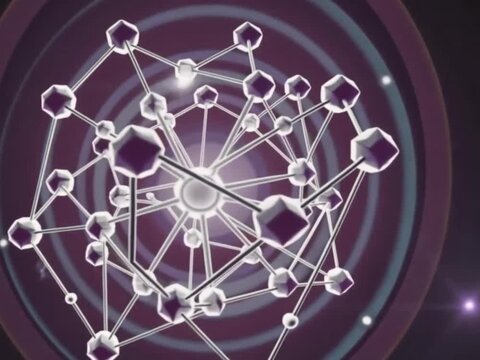 Abstract Molecular Structure in Motion with Radiating Light
