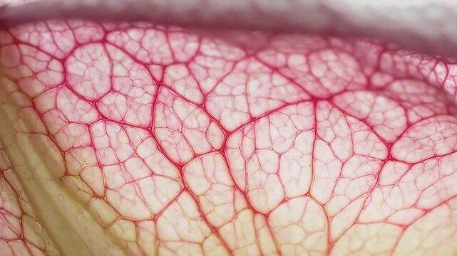 Closeup of leaf vein structure