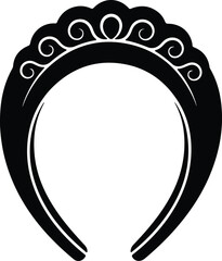 Silhouette vector ornamental headband fashion accessory design © AbuSadat