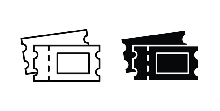 Ticket stub icon for ui and web, Vector pictogram