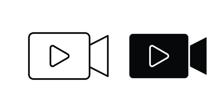 Video call icon for ui and web, Vector pictogram