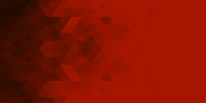 Abstract dark red geometric background with triangle pattern. Modern mosaic gradient design for technology, sports, or corporate identity. Professional textured vector backdrop.