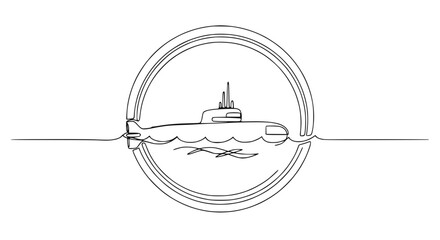 Fototapeta premium Submarine Underwater Ocean Vehicle Machine.