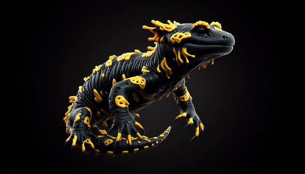 AI generated salamander alone in image
