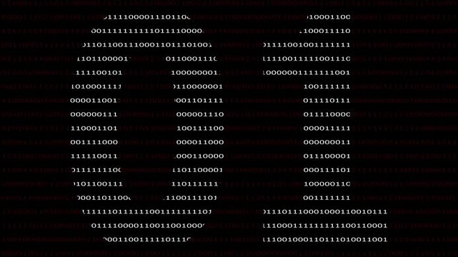 01 Number name in Binary Code Pattern. Binary numbers base background. Digital technology.