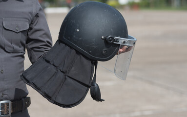 Fototapeta premium Riot police control the crowd training