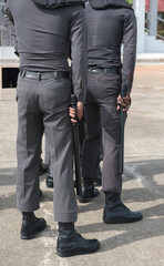 Obraz premium Riot police control the crowd training