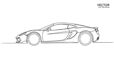 Fototapeta premium Vector illustration of a sports car.