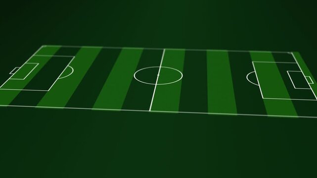 Green football field transition with a geometric perspective, suitable for competition, team organization, and athletic performance themes
