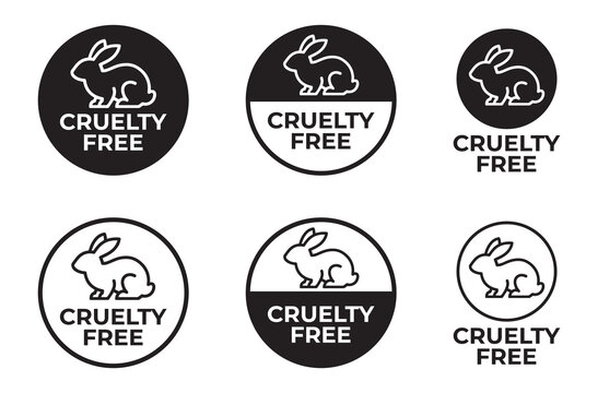 Animal cruelty free icon design. Animal cruelty free symbol design. Product not tested on animals sign with pink bunny rabbit stamp. Vector illustration.