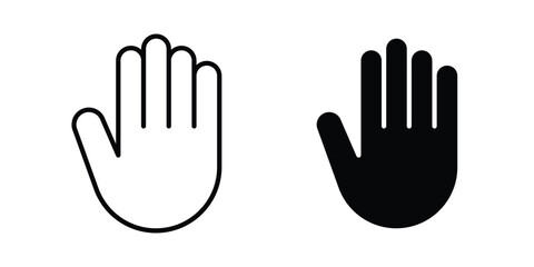 Fototapeta premium Stop icon collection, linear icons set with solid style