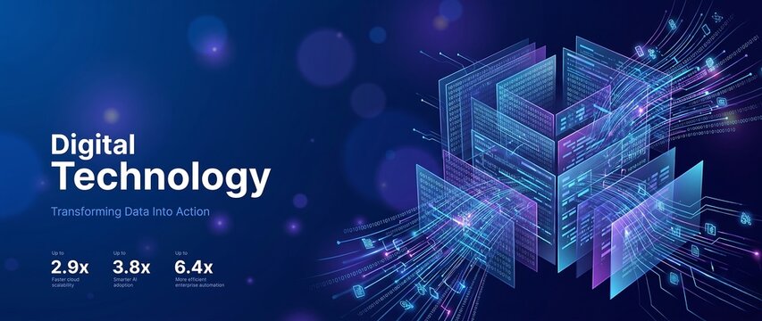Abstract Digital Structure. Futuristic Tech Data Flow. Digital Banking, Blockchain and Innovation. Financial Technologies Concept. Vector Illustration. ai new