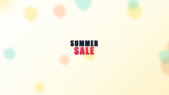 Vibrant Summer Sale Announcement with Playful Bokeh Lights, Offering Exciting Seasonal Discounts and Festive Savings