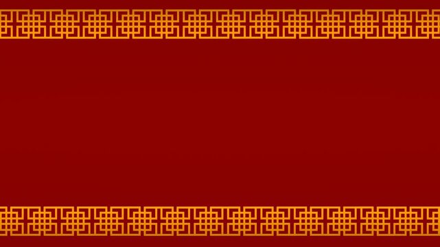 Chinese Red and Gold Animated Background with Seamless Loop