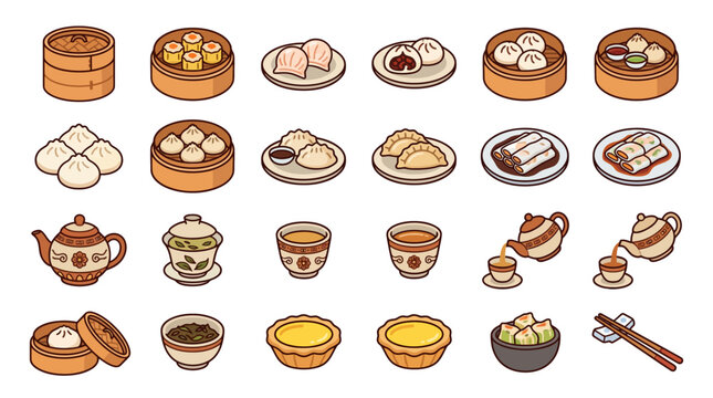 Dim Sum Food Chinese Cuisine.