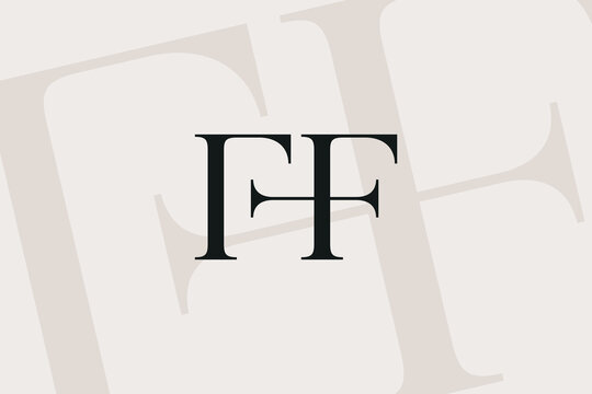 FF letter logo icon design. Classic style luxury initials monogram.