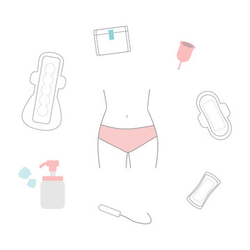 女性のデリケートゾーンと生理用品