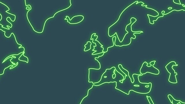 Ireland Geographic Focus Expanding from Worldwide Map in Modern Motion Design