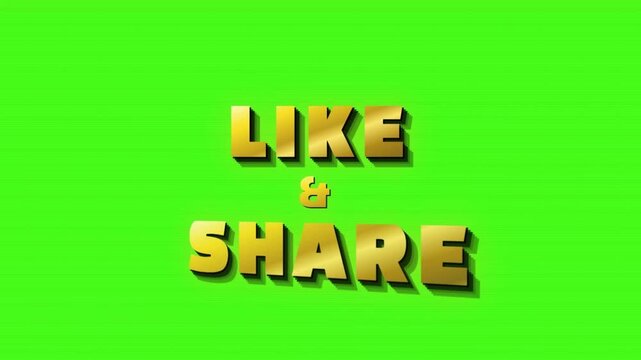 Like And Share Bold Retro Text Animation - Colorful Y2K Style Typography For Social Media Engagement And Digital Campaigns