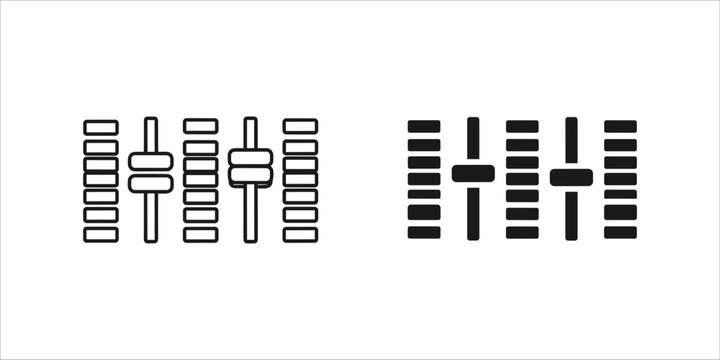 Black and white audio equalizer sound