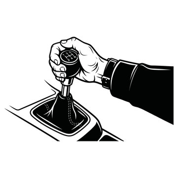 Victor&rsquo;s Master Shift Hand on Manual Gearbox Vector for Driver&rsquo;s Day