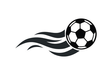 Fototapeta premium Modern Soccer Ball Motion Wave Vector Logo, Dynamic Football Speed Icon for Sports Branding