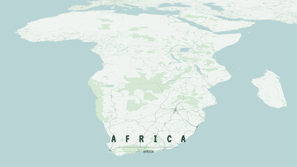 Modern minimalist vector map of the African continent. High-quality scalable illustration of Africa continental grid, Nile and Congo river systems for posters and design. © AliRza