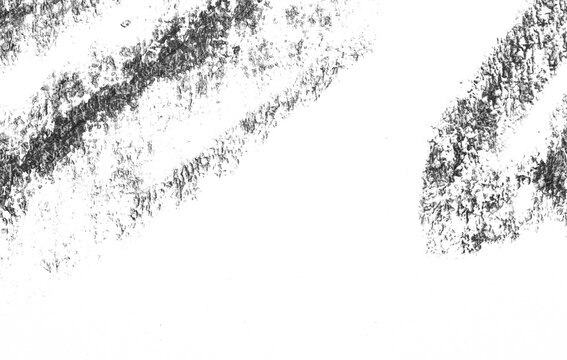 Abstract black distressed brush texture with rough organic edges, isolated for transparent PNG use. Ideal for overlays, grunge design, poster art, branding, and creative compositions.