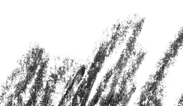 Macro oil pastel crayon texture with bold diagonal strokes, rich grain, and expressive dark marks, isolated on transparent background for overlays, distressed design, and creative editing.