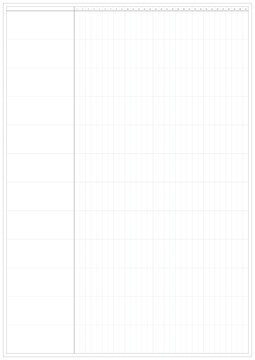Blank habit tracker template in grid format for journaling and education  