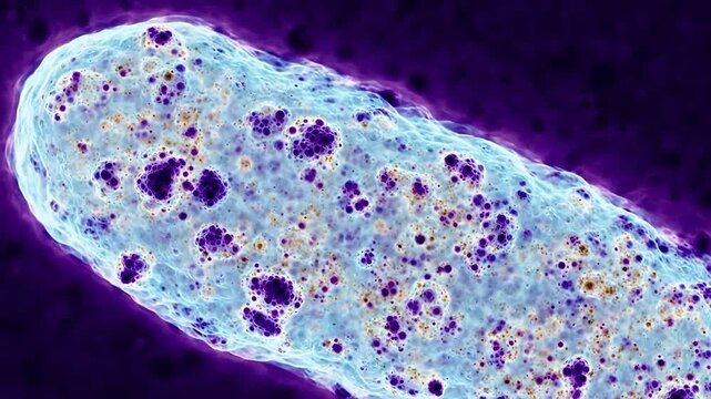 Microscopic view of a bacterium