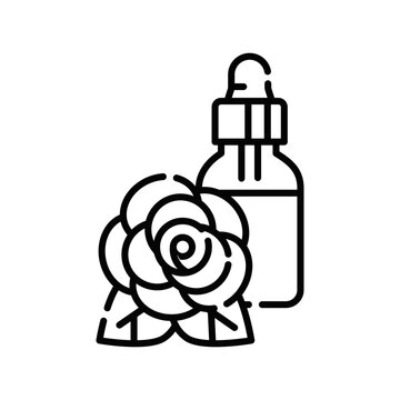 Rose Icon Professional UI Symbol for Premium Rosa Damascena Extract,
