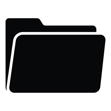 Two file folders icon with tabs on white background for organization icon