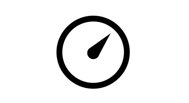 Minimalist graphic of a gauge showing information about time, speed or performance