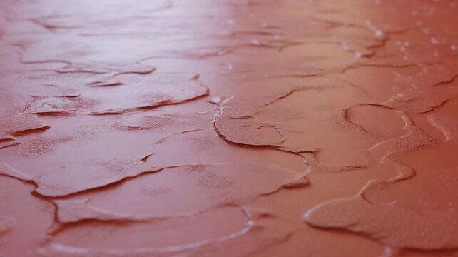 Cracked, dry, red earth landscape, desert ground texture, cracked soil