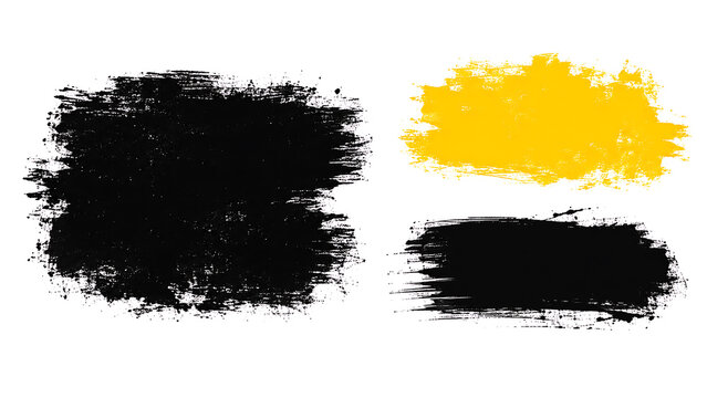 Grunge Brush Stroke Texture Set with Distressed Paint Smear Elements