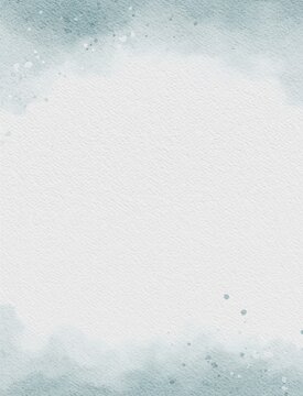 Hand Painted Hand Drawn Soft Minimalist Abstract Vertical Brushstrokes Watercolor Background | Soft Blue Pale Blue Dusty Blue Muted Blue for Wedding Invitation Design and Greeting | Paper texture