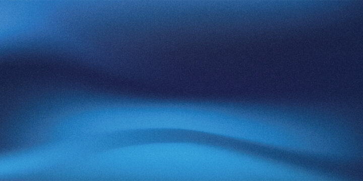 Vibrant deep blue and cyan color gradient abstract background with heavy noise grain texture creating a dynamic moody backdrop for artistic compositions
