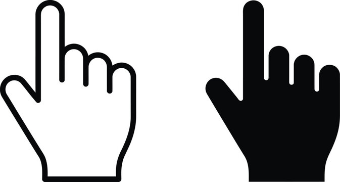 Computer mouse hand cursor pointer click gesture icon