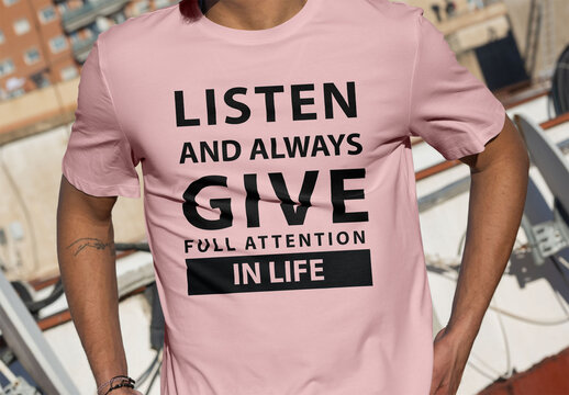 T-shirt mockup template
