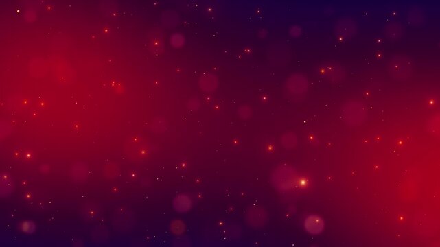 red christmas bokeh lights and golden glitter shiny stars animation , holiday new year social media motion background