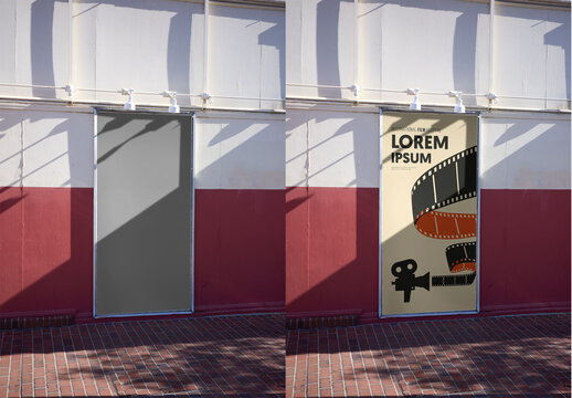 Urban panel in Door Mockup in LA