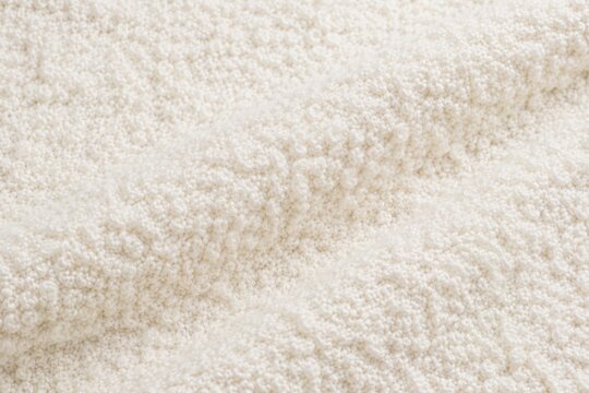 White boucle fabric soft textile texture.