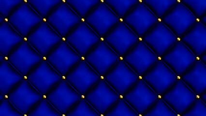 Fototapeta premium Elegant Blue Quilted Background Featuring Luxury Diamond Upholstery Texture Decorative Modern Pattern Design