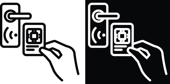 access Two-tone version in black and white background
