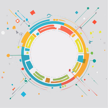 Abstract Circular Technology Design with Colorful Elements