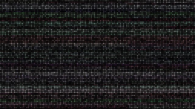 No signal abstract digital LED pixel glitch background with noisy screen texture and colorful electronic pattern, perfect for cyberpunk visuals, tech videos, and futuristic projects.