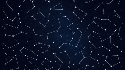 Obraz premium Constellations scattered across night.