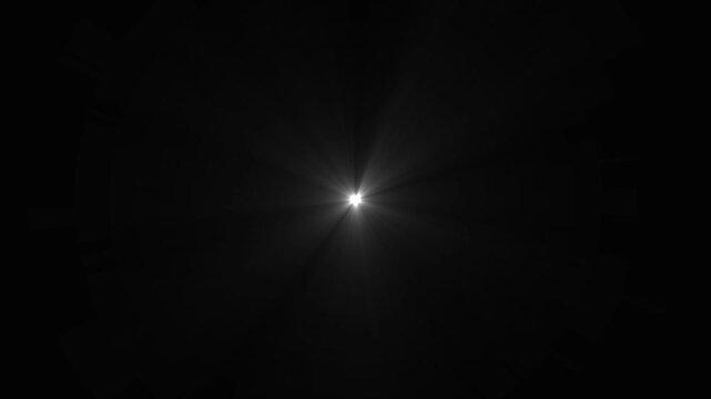 Abstract CC Light Rays Glow Animation. Animations of the Sun's rays. Shine or sun effect on white cc light ray. light flare overlay on black background.